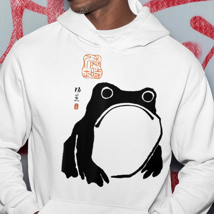 Grumpy Frog Japanese Frog Gifts Hoodie Unique Gifts