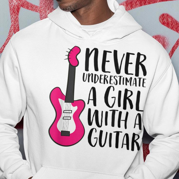 Guitar Girl Gift Never Underestimate A Girl With A Guitar Guitar Funny Gifts Hoodie Unique Gifts
