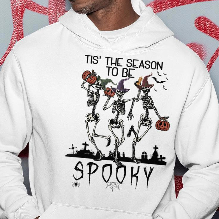 Halloween Tis' The Season To Be Spooky Dancing Skeletons Dancing Hoodie Unique Gifts
