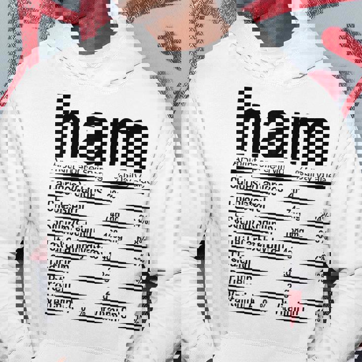 Ham Nutrition Facts Thanksgiving Christmas Food Hoodie Unique Gifts
