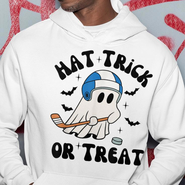 Hat Trick Or Treat Hilarious Hockey Halloween Family Hoodie Unique Gifts