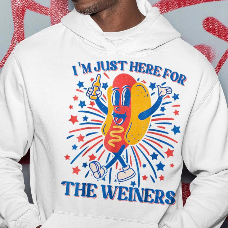 Hot Dog Im Just Here For The Wieners 4Th Of July Hoodie Unique Gifts