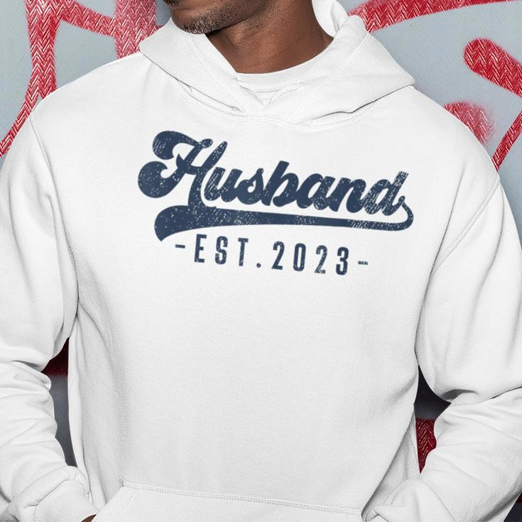 Husband Est 2023 Just Married Honeymoon Hubby Wedding Couple Funny Gifts For Husband Hoodie Unique Gifts