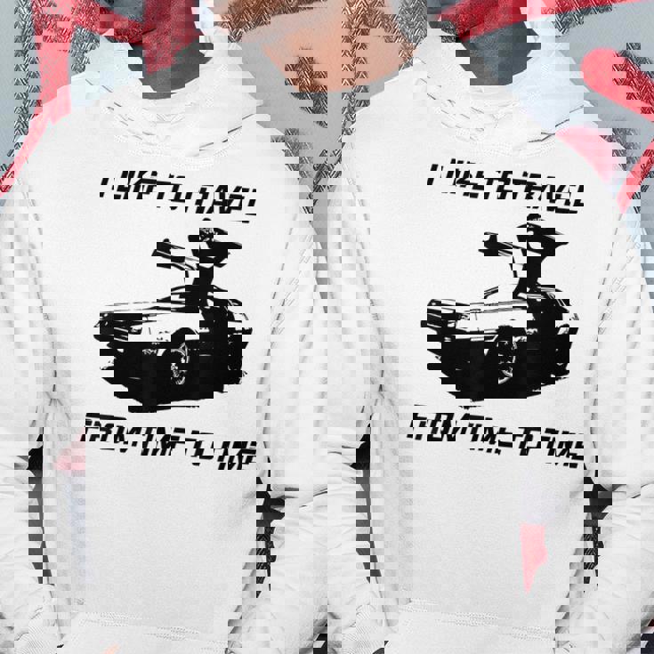 I Like To Travel From Time To Time Funny Retro Car Vacation Vacation Funny Gifts Hoodie Unique Gifts