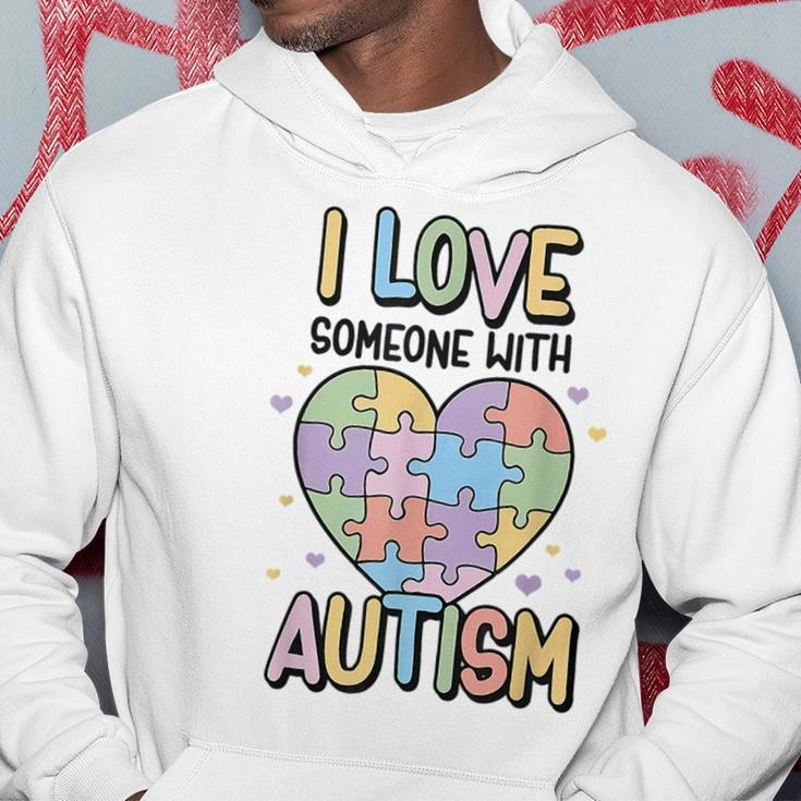 I Love Someone With Autism Kids Heart Puzzle Colorful Kids Hoodie Unique Gifts