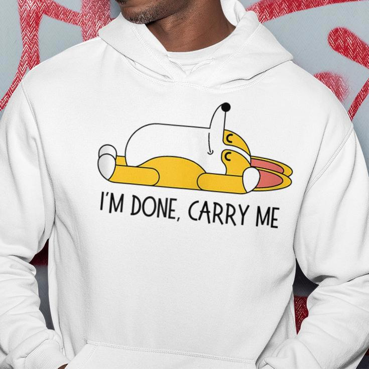 Im Done Carry Dog Lovers Sleeping Corgi Memes Just Chillin Hoodie Unique Gifts