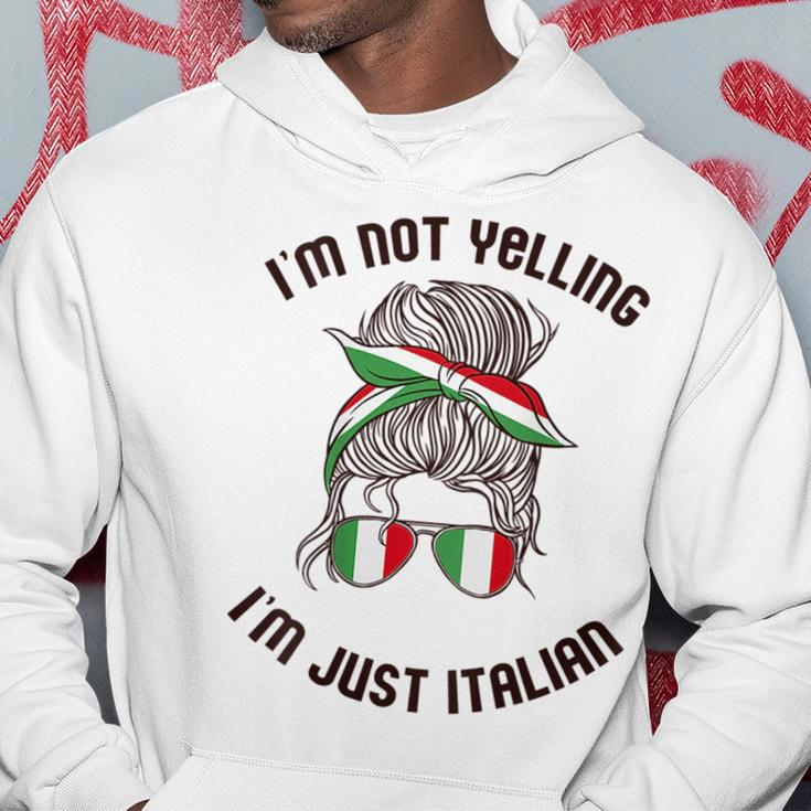Im Not Yelling Im Just Italian Funny Italy Meme On Back Hoodie Unique Gifts