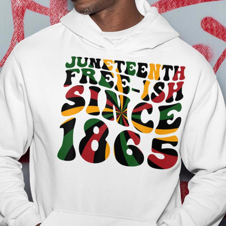 Junenth Retro Groovy Free-Ish Since 1865 Celebrate Black Hoodie Unique Gifts