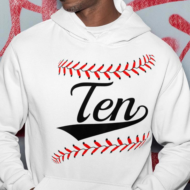 Kids 10 Year Old 10Th Baseball Softball Birthday Party Boys Girls Hoodie Unique Gifts