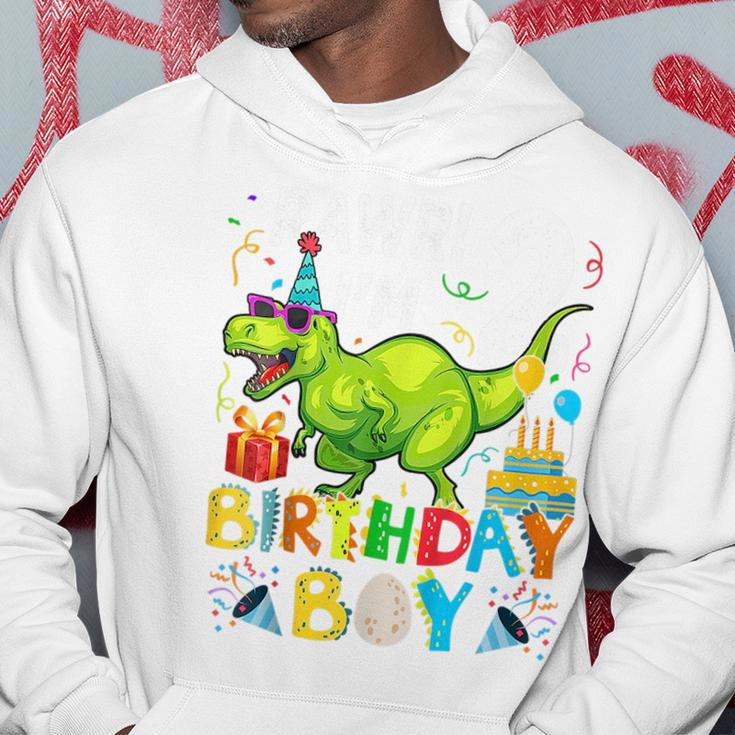 Kids 2 Year Old 2Nd Birthday BoyRex Dinosaur For Boy Hoodie Funny Gifts