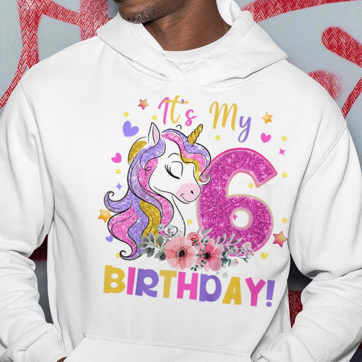 Kids Its My 6Th Birthday Funny Unicorn Girls 6 Year Old Gift Hoodie Funny Gifts