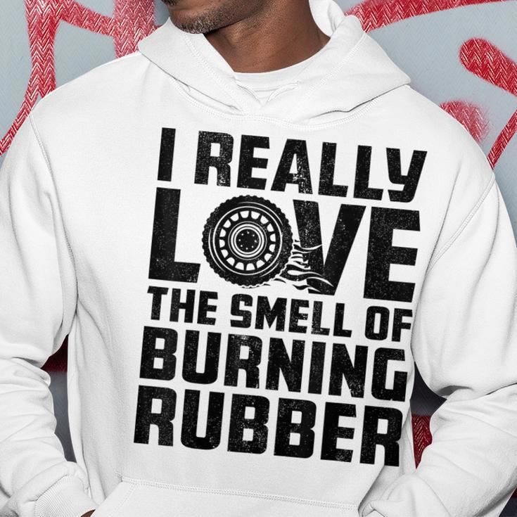 Love The Smell Of Burning Rubber Tire Burnout Car Enthusiast Hoodie Unique Gifts