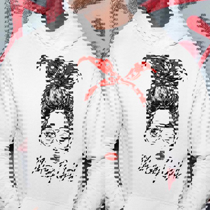 May Girl Wink Eye Woman Face Born In May Hoodie Unique Gifts