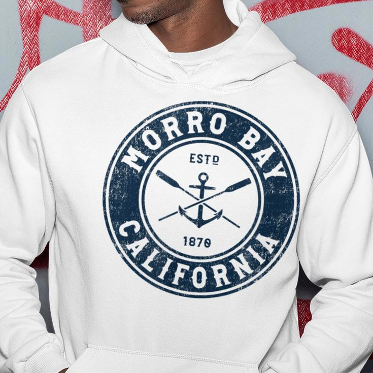Morro Bay California Ca Vintage Boat Anchor & Oars Hoodie Unique Gifts