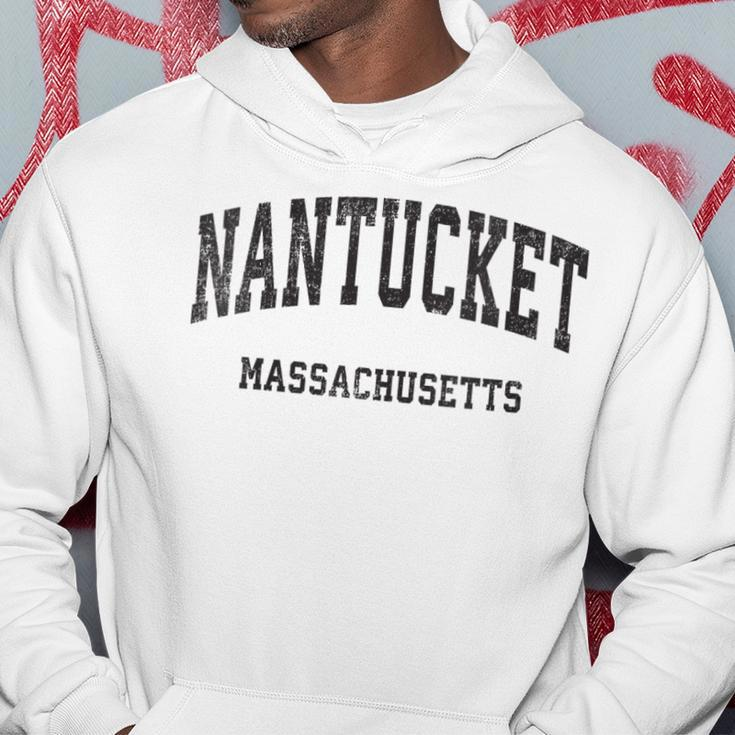 Nantucket Massachusetts Ma Vintage Athletic Sports Design Massachusetts Gifts And Merchandise Funny Gifts Hoodie Unique Gifts