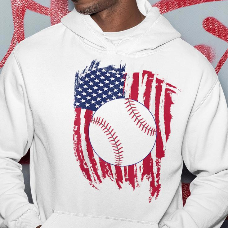 Patriotic Baseball 4Th Of July Men Usa American Flag Boys Patriotic Funny Gifts Hoodie Unique Gifts