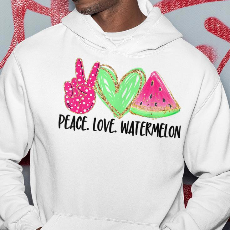 Peace Love Watermelon Funny Beach Summer Vacation Vacation Funny Gifts Hoodie Unique Gifts