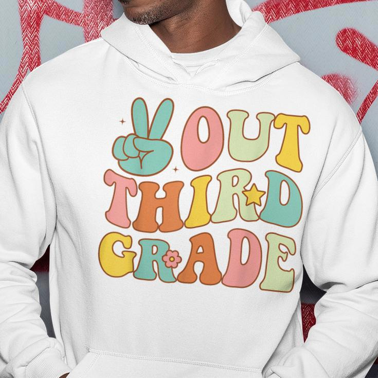 Peace Sign Out Third Grade Groovy Last Days School 3Rd Grade Hoodie Unique Gifts