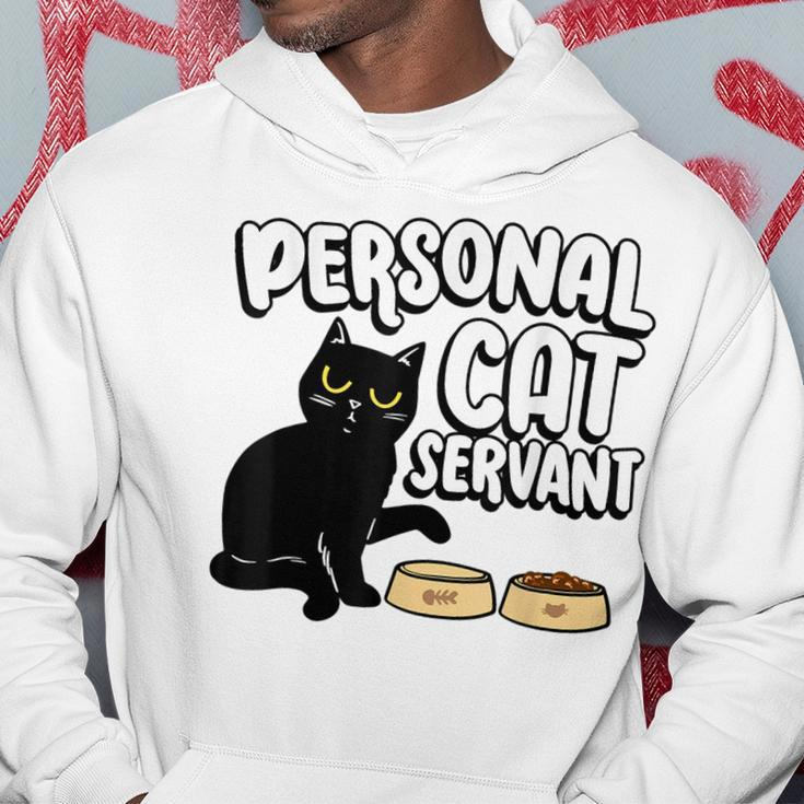 Personal Cat Servant Cat Food Eater Funny Fur Kitten Hoodie Funny Gifts