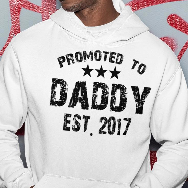 Promoted To Daddy Est 2017 Daddy Funny Gifts Hoodie Unique Gifts