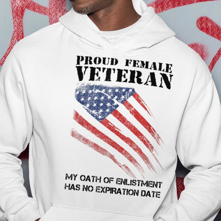 Proud Female Veteran Gift For Independence Day Hoodie Unique Gifts