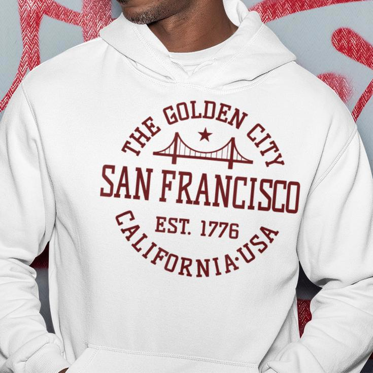Retro San Francisco California Throwback Bridge Souvenir Hoodie Funny Gifts