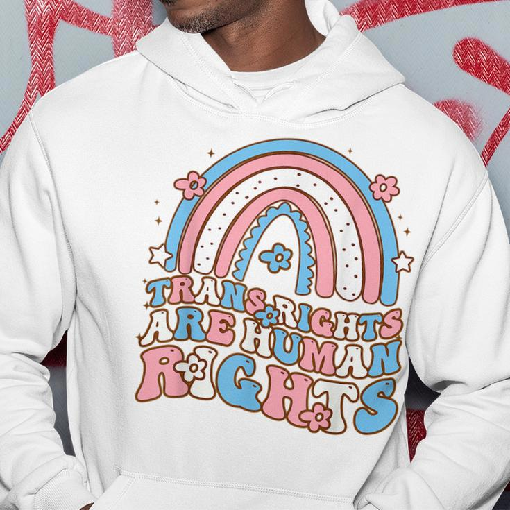 Retro Trans Rights Are Human Rights Conming Out Day Hoodie Personalized Gifts