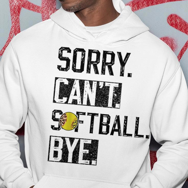 Sorry Cant Softball Bye Funny Softball Player Vintage Hoodie Unique Gifts