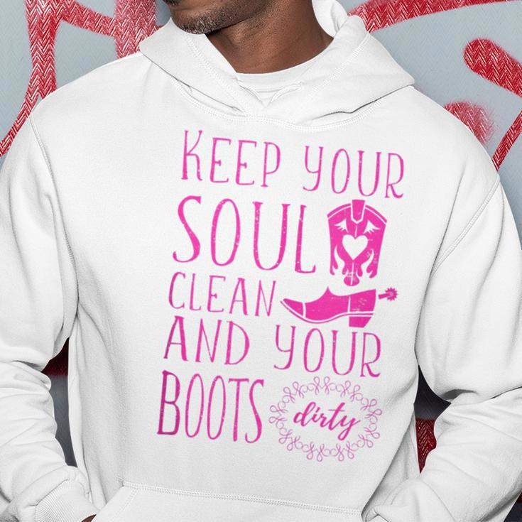 Soul Clean Boots Dirty Cute Pink Cowgirl Boots Rancher Hoodie Unique Gifts