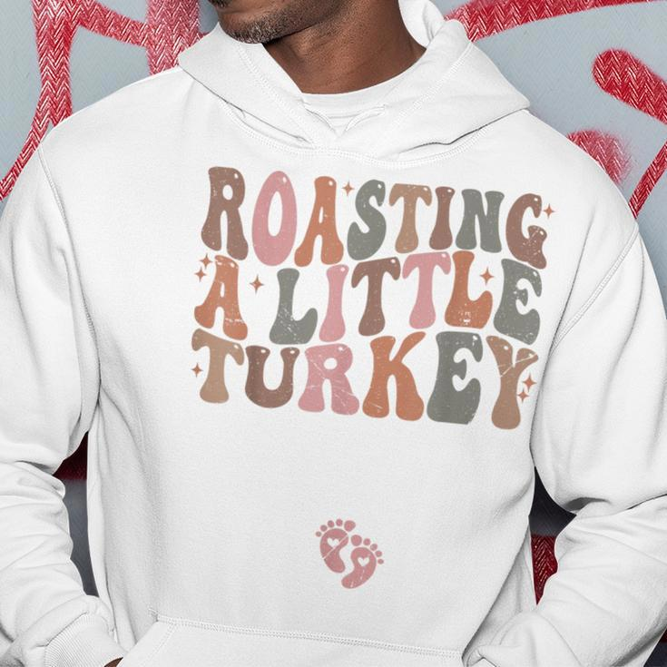 Thanksgiving Pregnancy Announcement Roasting A Little Turkey Hoodie Unique Gifts
