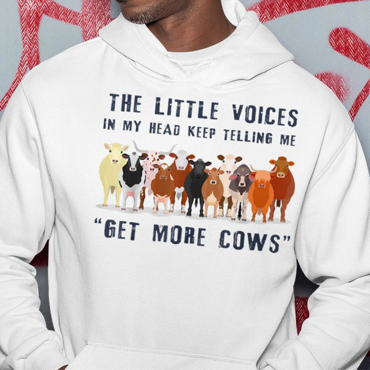 The Little Voices In My Head Keep Telling Me Get More Cows Hoodie Unique Gifts