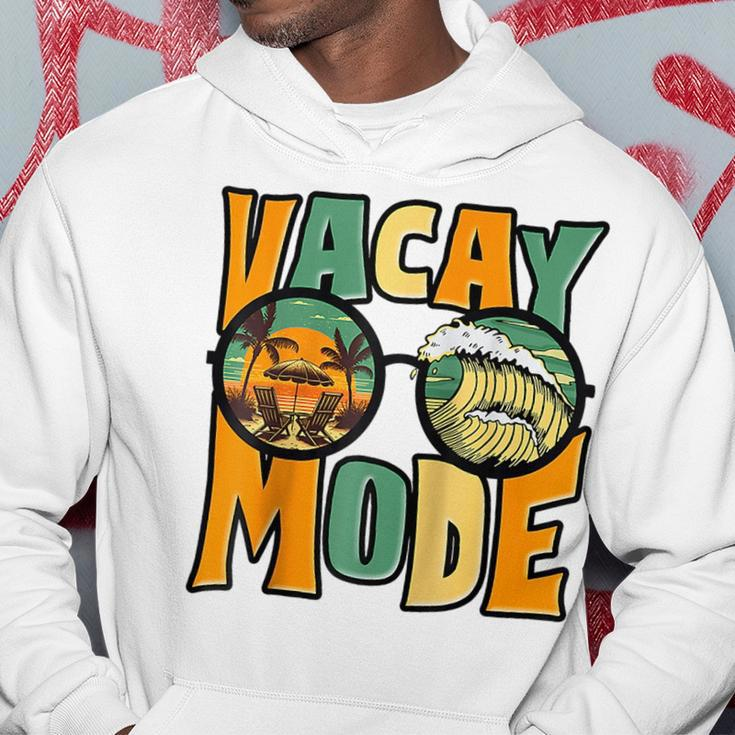 Vacay Mode Vintage Sunset Beach Retro Summer Vibes Raglan Hoodie Unique Gifts