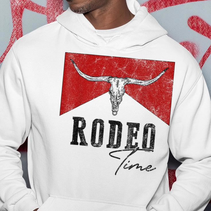 Vintage Bull Skull Western Life Country Rodeo Time Hoodie Unique Gifts
