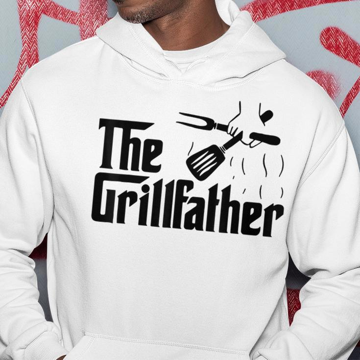 Vintage The Grillfather Funny Dad Bbq Grill Fathers Day Hoodie Funny Gifts