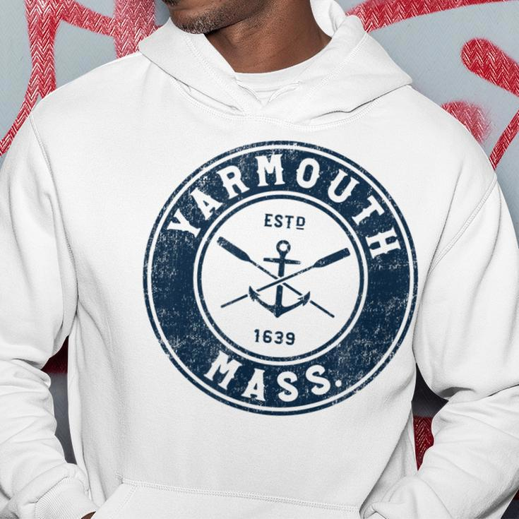 Yarmouth Massachusetts Ma Vintage Boat Anchor & Oars Hoodie Unique Gifts