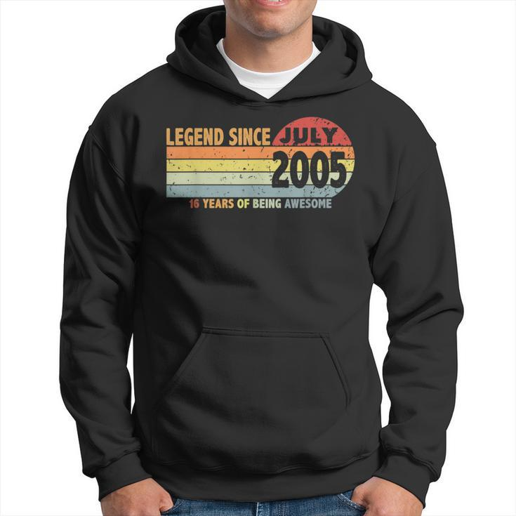 16Th Birthday Legend Since July 2005 Born In 2005 Decoration Hoodie