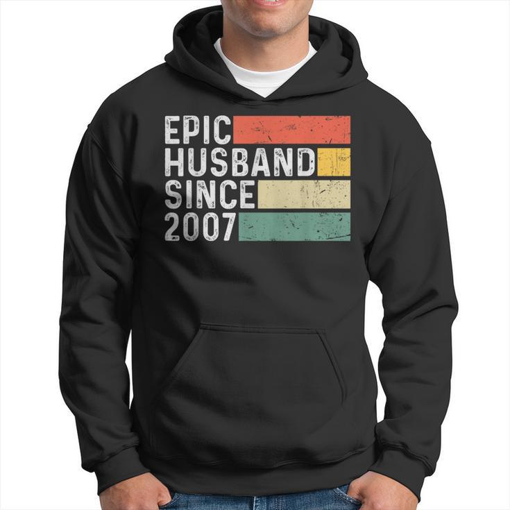 16Th Wedding Anniversary For Him - Epic Husband 2007 Gift  Hoodie
