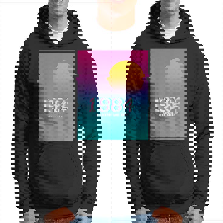 1984 Birthday Legend I Vhs Glitch Vaporwave 80S Retro Hoodie