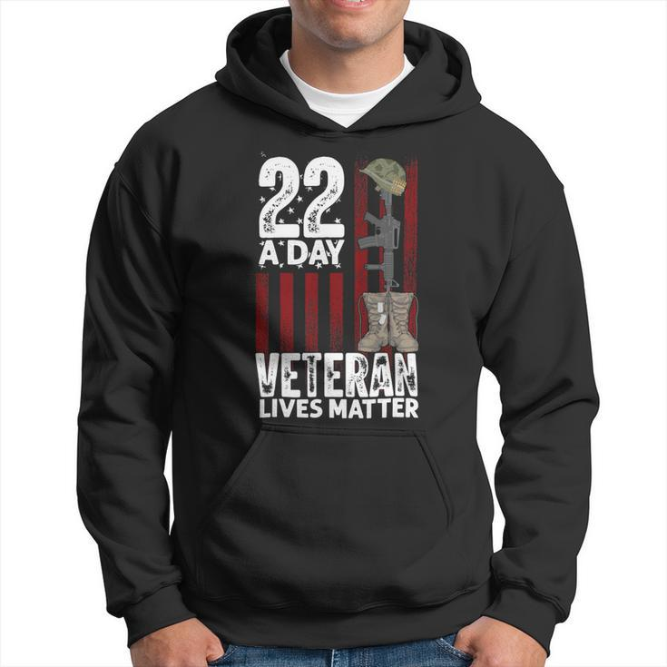 22 A Day Veteran Lives Matter 38 Hoodie