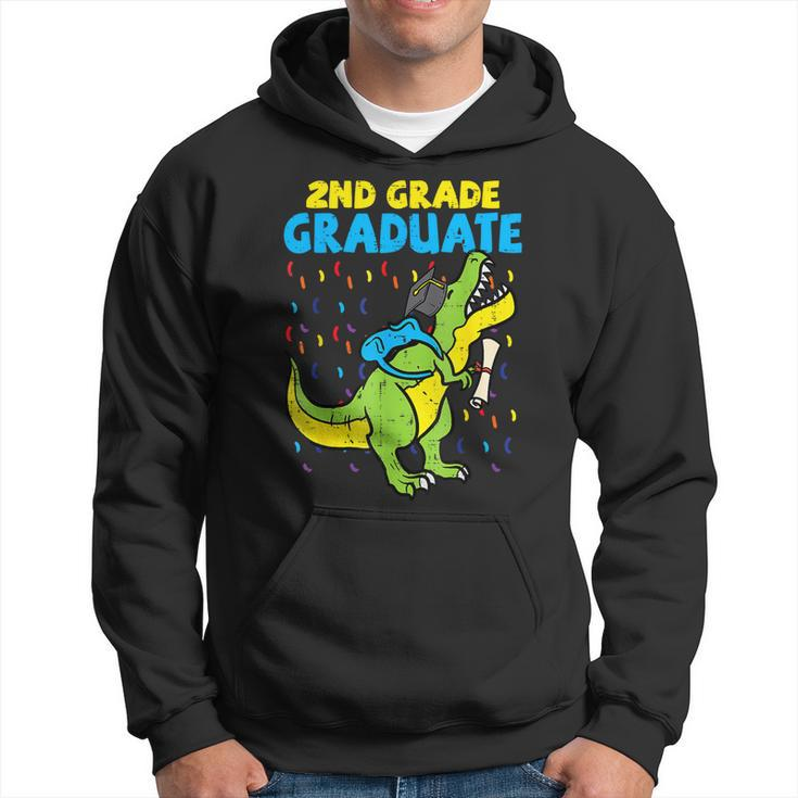 2Nd Grade Graduate Dinosaur Trex Second Grade Graduation Hoodie