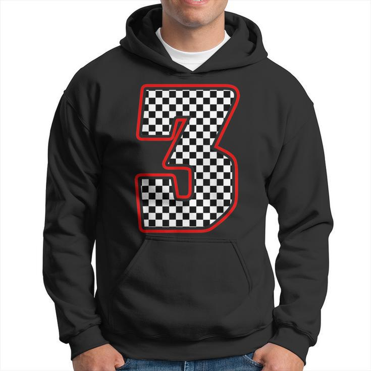 3 Year Old Race Car Birthday Party 3Rd Racing Track Racing Funny Gifts Hoodie