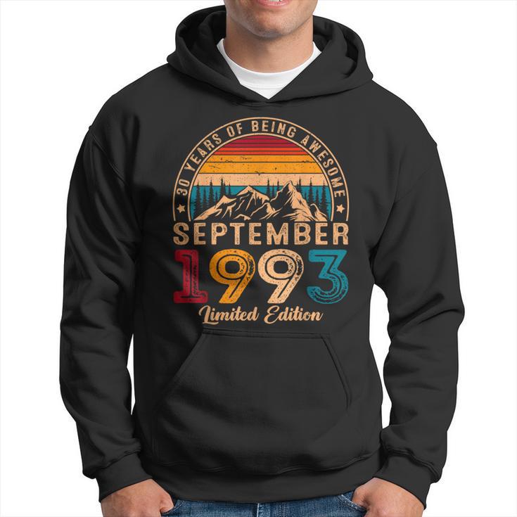 30 Year Old Awesome Since September 1993 30Th Birthday Hoodie