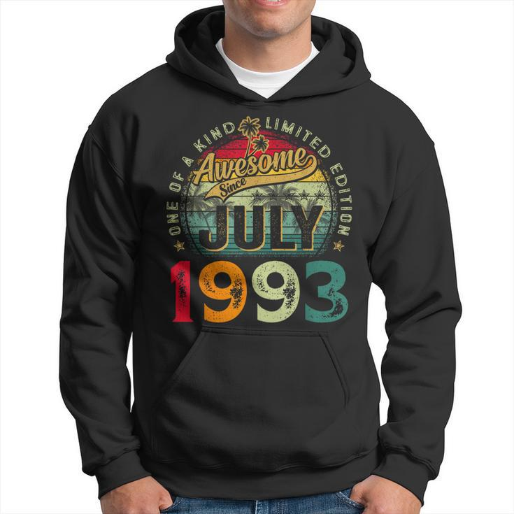 30Th Birthday Awesome Since July 1993 30 Years Old Gifts Men  Hoodie