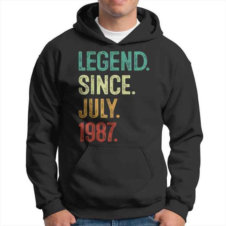 36 Years Old Legend Since July 1987 36Th Birthday Hoodie