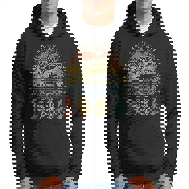 37 Year Old Awesome Since July 1986 37Th Birthday Hoodie