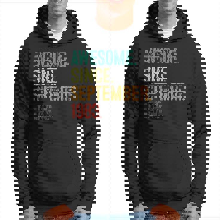40 Year Old Awesome Since September 1983 40Th Birthday Hoodie
