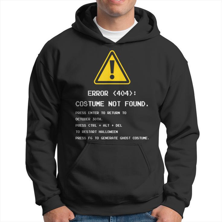 404 Error Costume Not Found Nerdy Geek Computer Hoodie