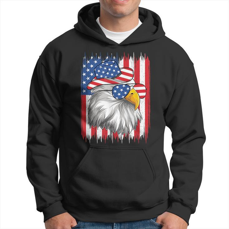 4Th Of July American Flag Usa Funny Cowboy Patriotic Eagle  Hoodie