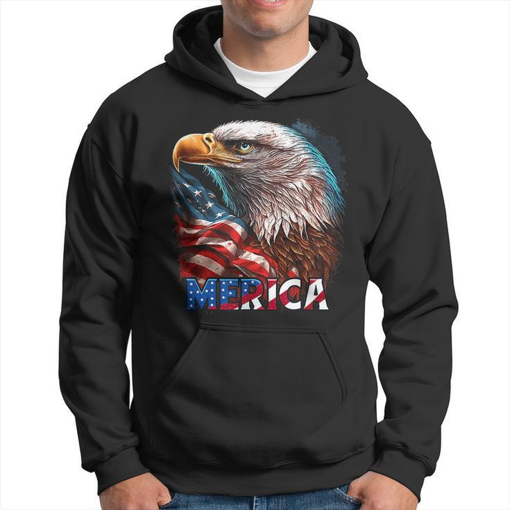 4Th Of July Bald Eagle Mullet American Flag Patriotic 4Th Of Patriotic Funny Gifts Hoodie