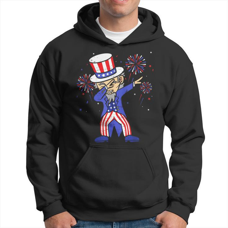 4Th Of July  For Kids Funny Dabbing Uncle Sam Boys Men Hoodie